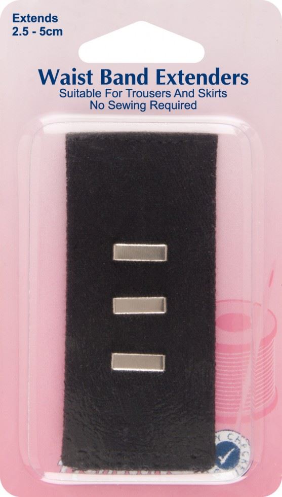 Hemline Black Waistband Extender Buttons