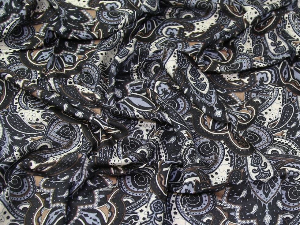 Brown Deadstock Viscose Twill Fabric