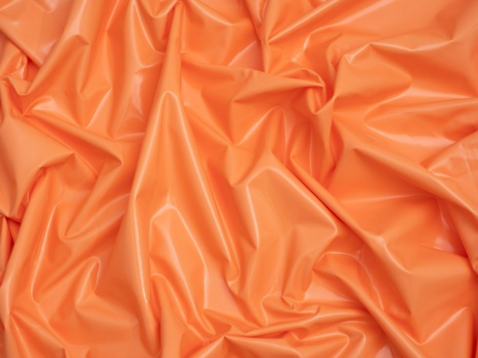 Minerva Core Range Glossy PVC Vinyl Fabric Peach
 
