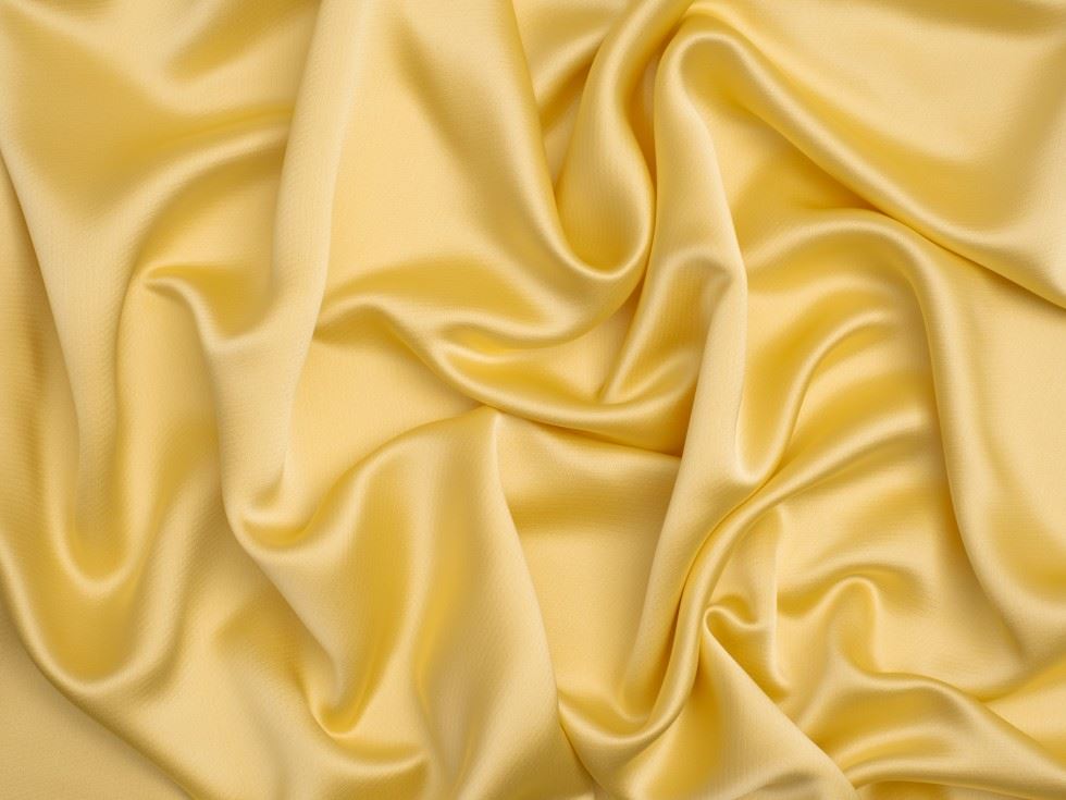 Minerva Core Range Aesha Satin Fabric Lemon Yellow
 