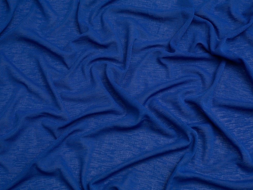 Minerva Core Range Onion Skin Fine Sweater Knit Stretch Fabric Royal Blue
 