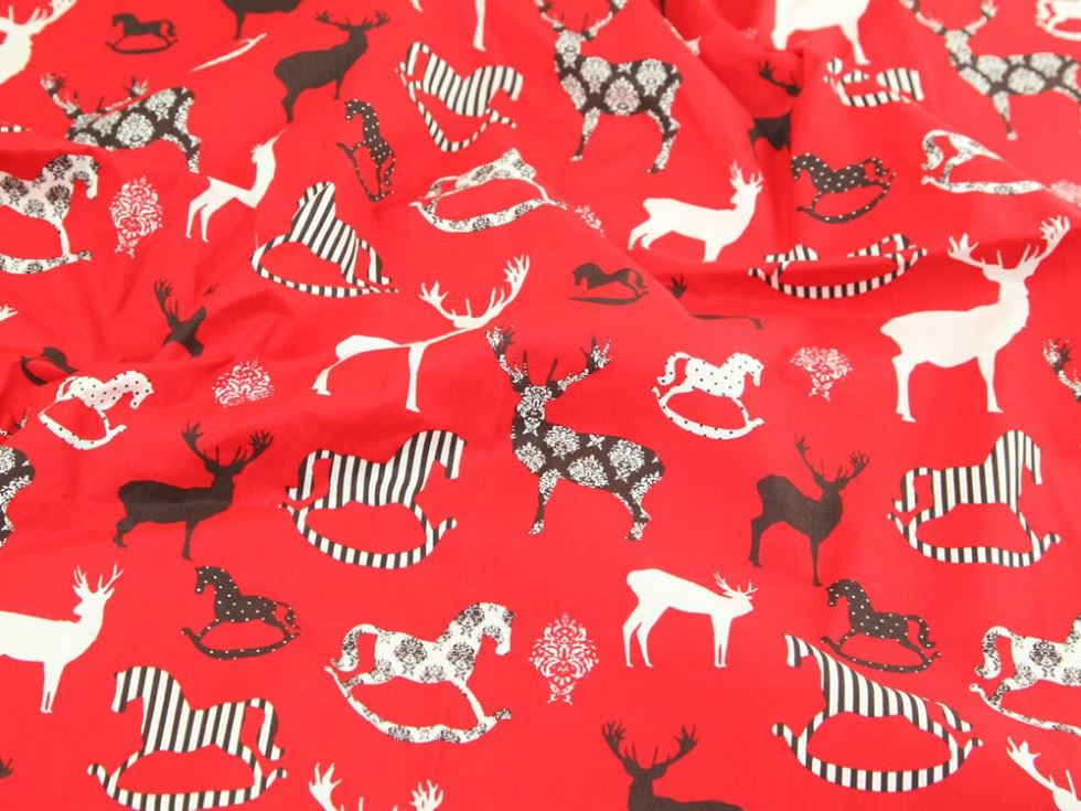 Deadstock 100% Cotton Fabric Red