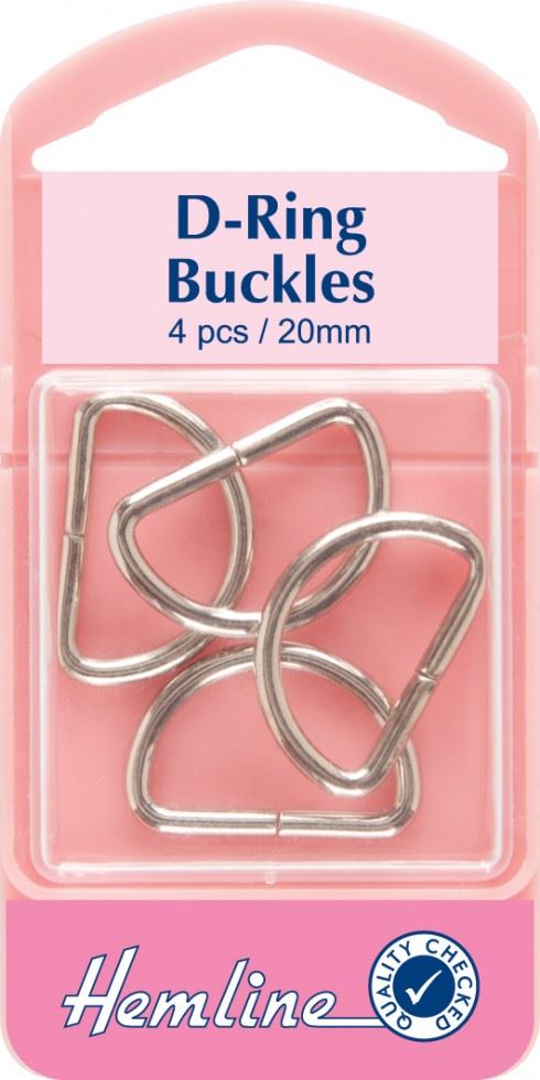 Hemline Nickel Silver Metal D Rings