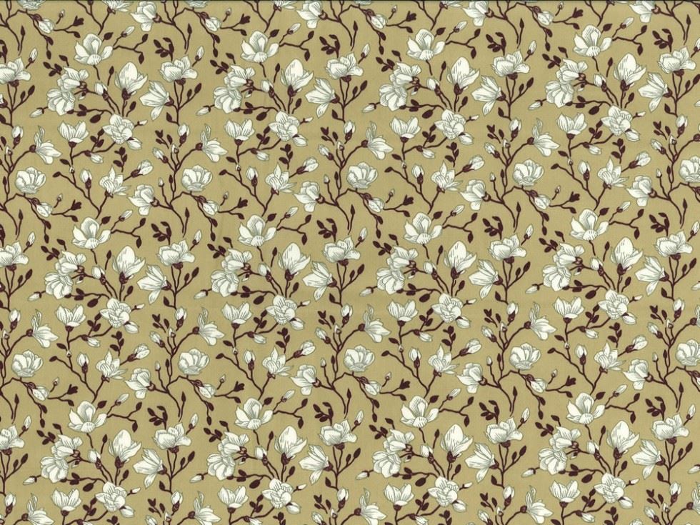 Rose and Hubble 100% Cotton Poplin Fabric Tan
 