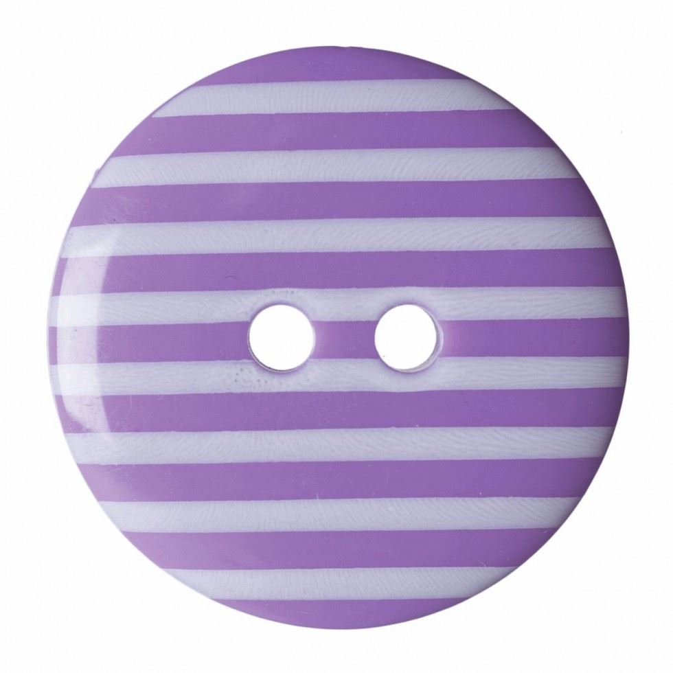 Hemline Lavender Round Stripe Buttons