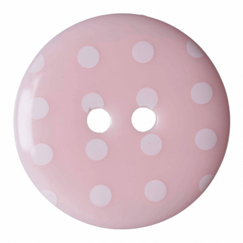 Hemline Pink Polka Dot Buttons