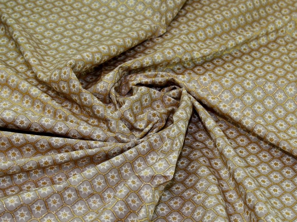 Gold Deadstock Glitter 100% Cotton Fabric