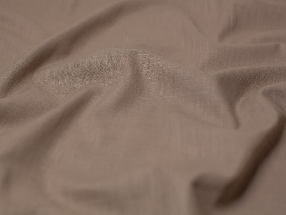 Minerva Core Range Camel Mill Washed 100% Linen Fabric