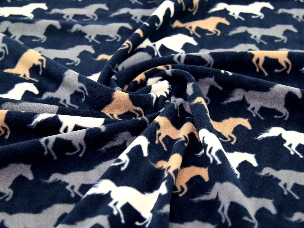 Navy Polar Fleece Fabric