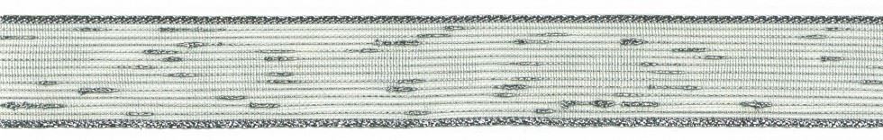 Berisfords Tinsel Mesh Ribbon 100 Silver