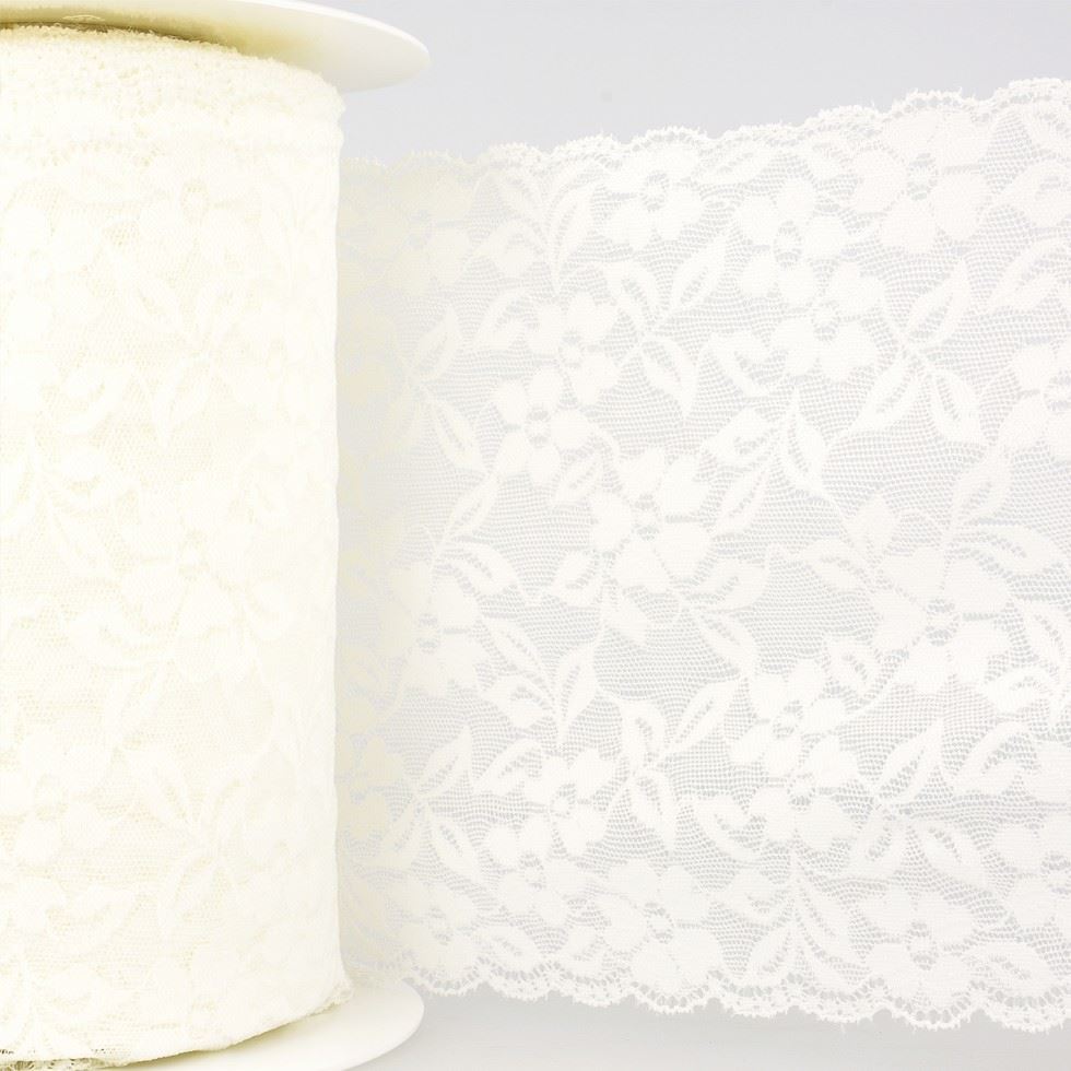 Stephanoise Ivory Stretch Lace Trim