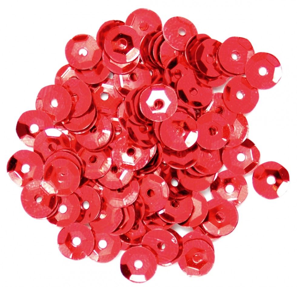 Craft Factory Red Round Cup Sequins