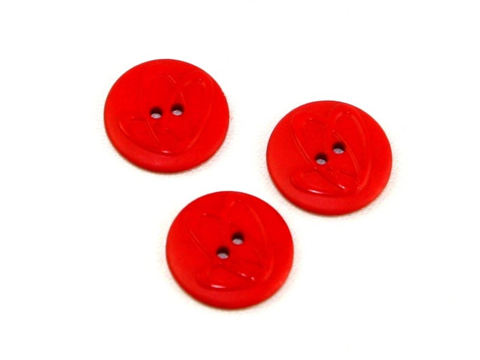 Dill Embossed Swirl Buttons (Value Pack) Red
 