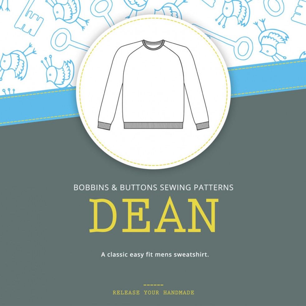 Bobbins and Buttons Paper Sewing Pattern Dean Sweatshirt
 