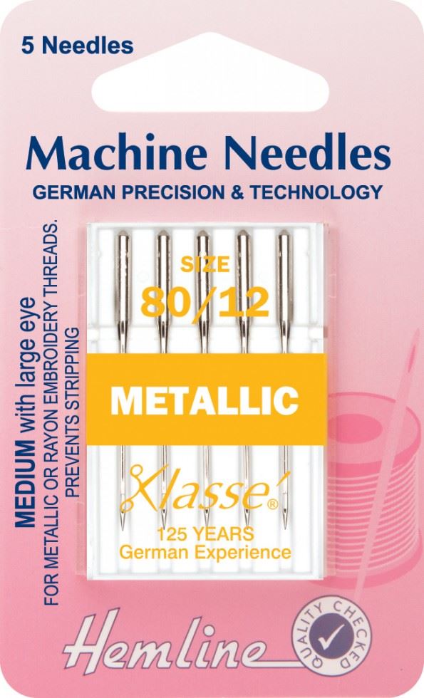 Minerva Metalfil Sewing Machine Needles Hemline H109.80