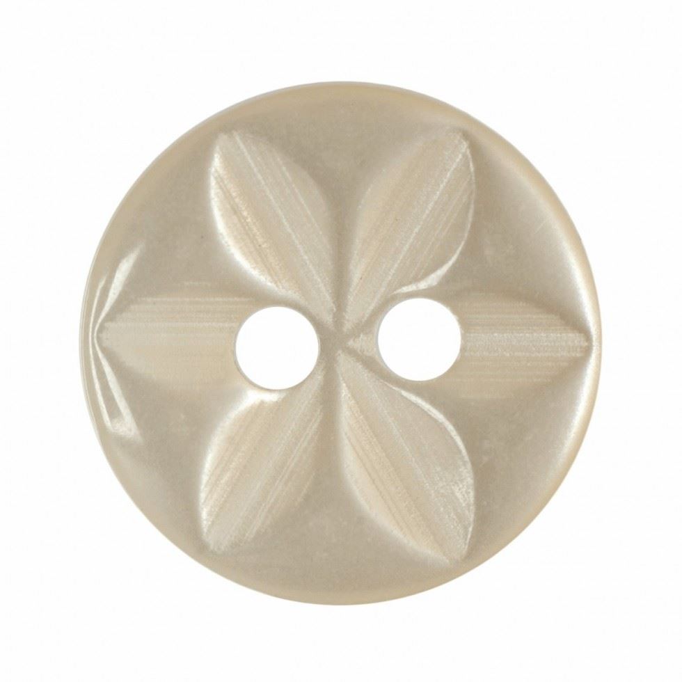 Hemline Cream Round Floral Buttons