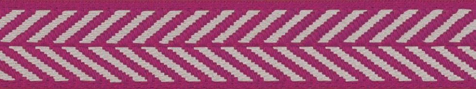 Berisfords Herringbone Woven Ribbon Fuchsia