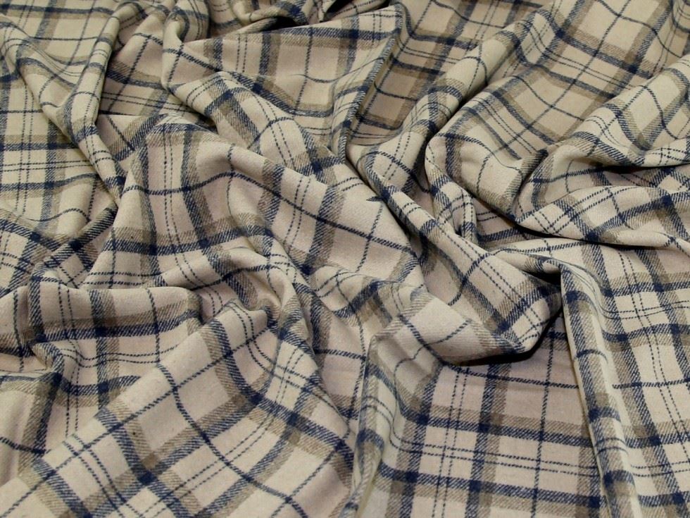 John Louden Cream Wool Blend Coating Fabric