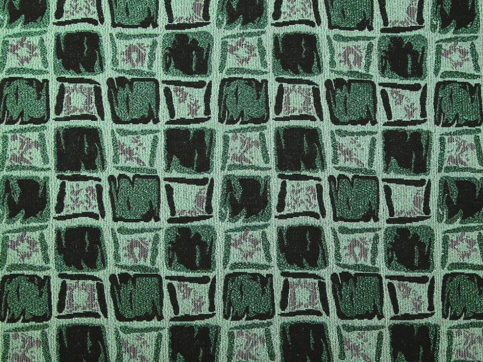 Deadstock Metallic Woven Brocade Fabric Emerald Green
 