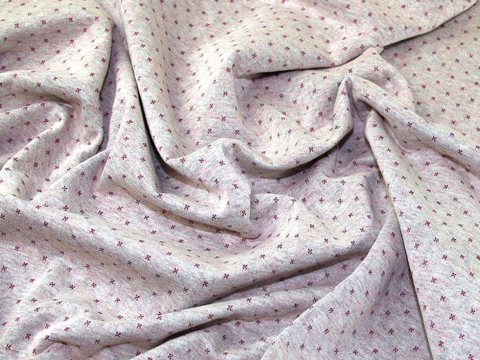 John Louden Pink & Pink Jacquard Stretch Knit Fabric