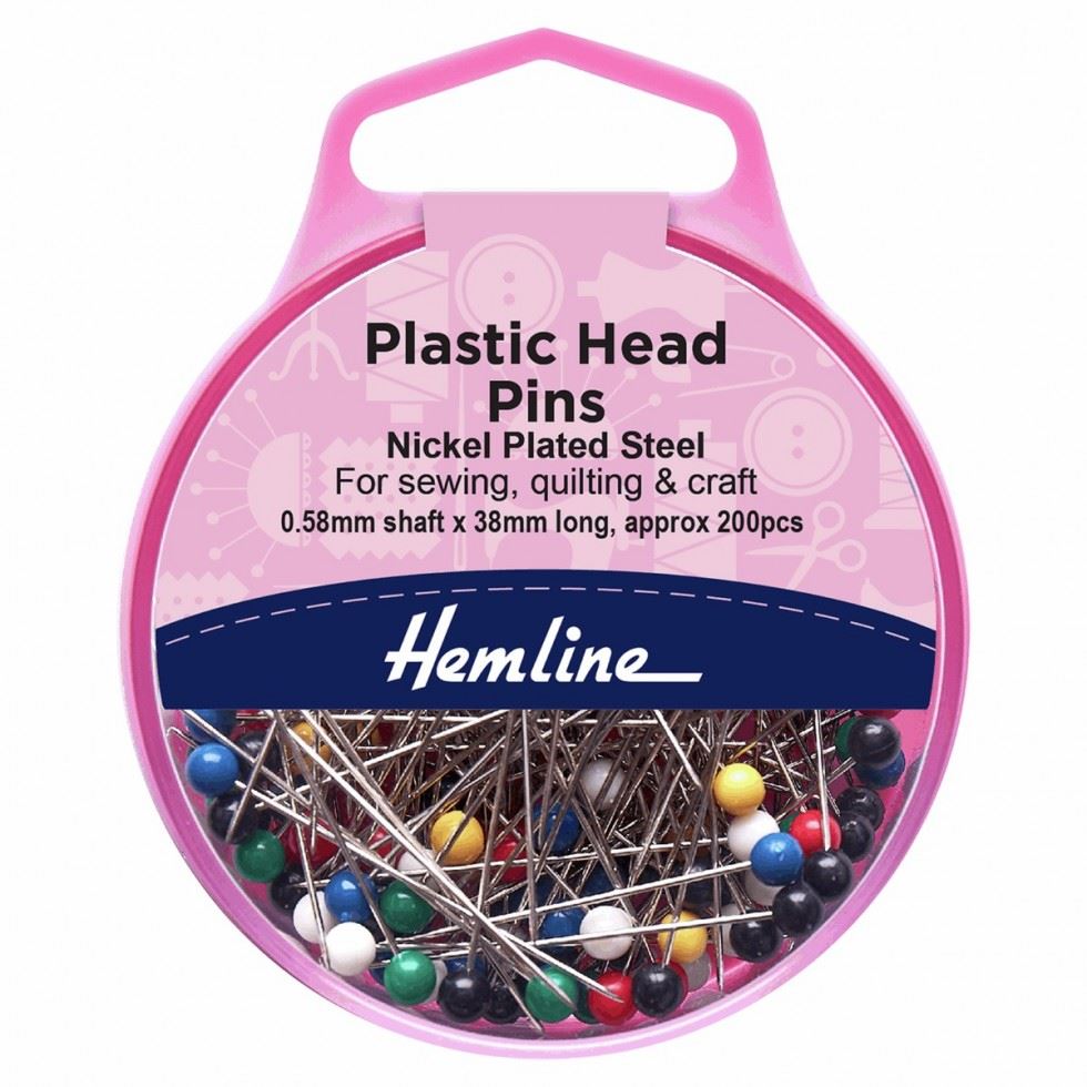 Hemline Plastic Head Pins