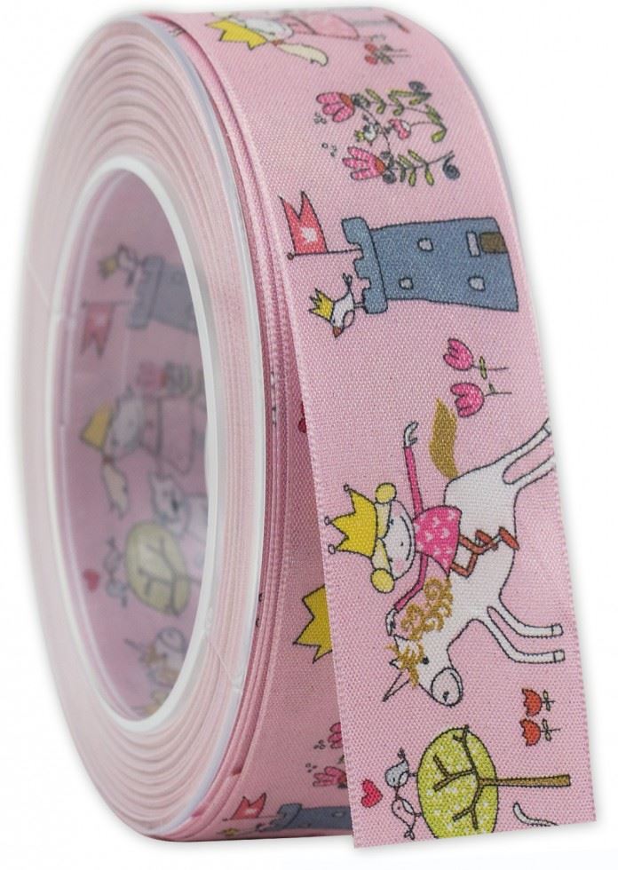 Pink Fairytale Print Ribbon (Value Roll)