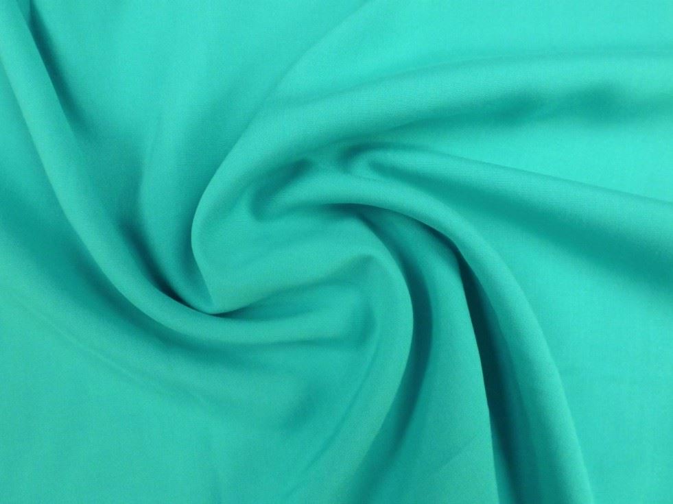 Lady Mcelroy Turquoise Viscose Challis Fabric