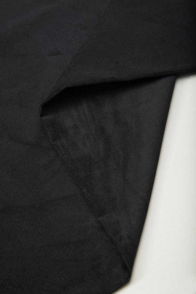 Mind The Maker Black Organic Naya Cotton Needlecord Fabric