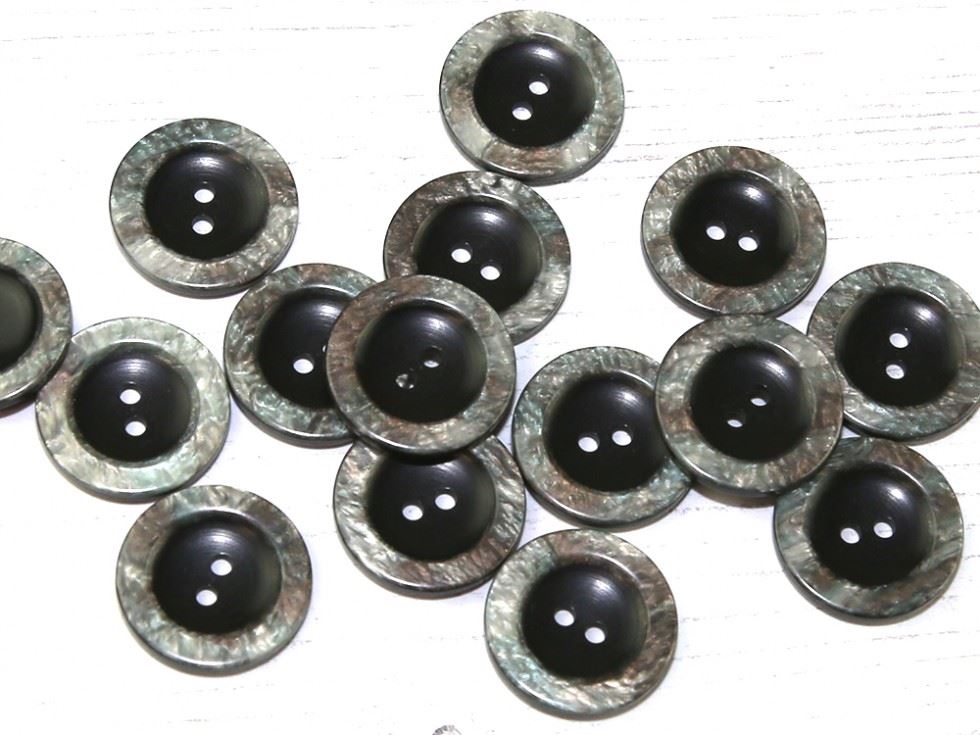Dill Black Round Pearlised Buttons (Value Pack)