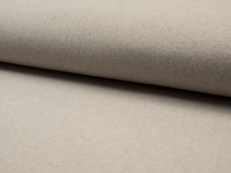 Deadstock Cotton Fleece Fabric Taupe Melange