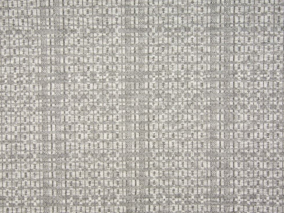 Grey Deadstock Textured Stretch Knit Fabric