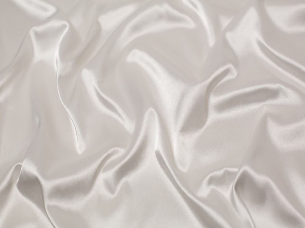 Minerva Core Range White Stretch Woven Charmeuse Silky Satin Fabric