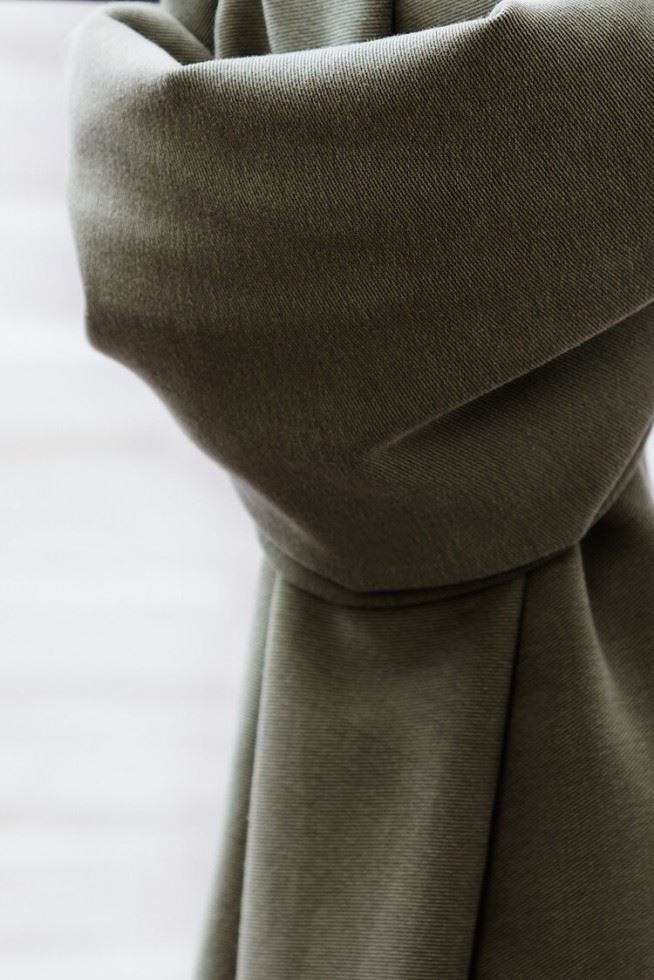 Meet Milk Khaki Stretch Woven Tencel Lyocell Twill Fabric
