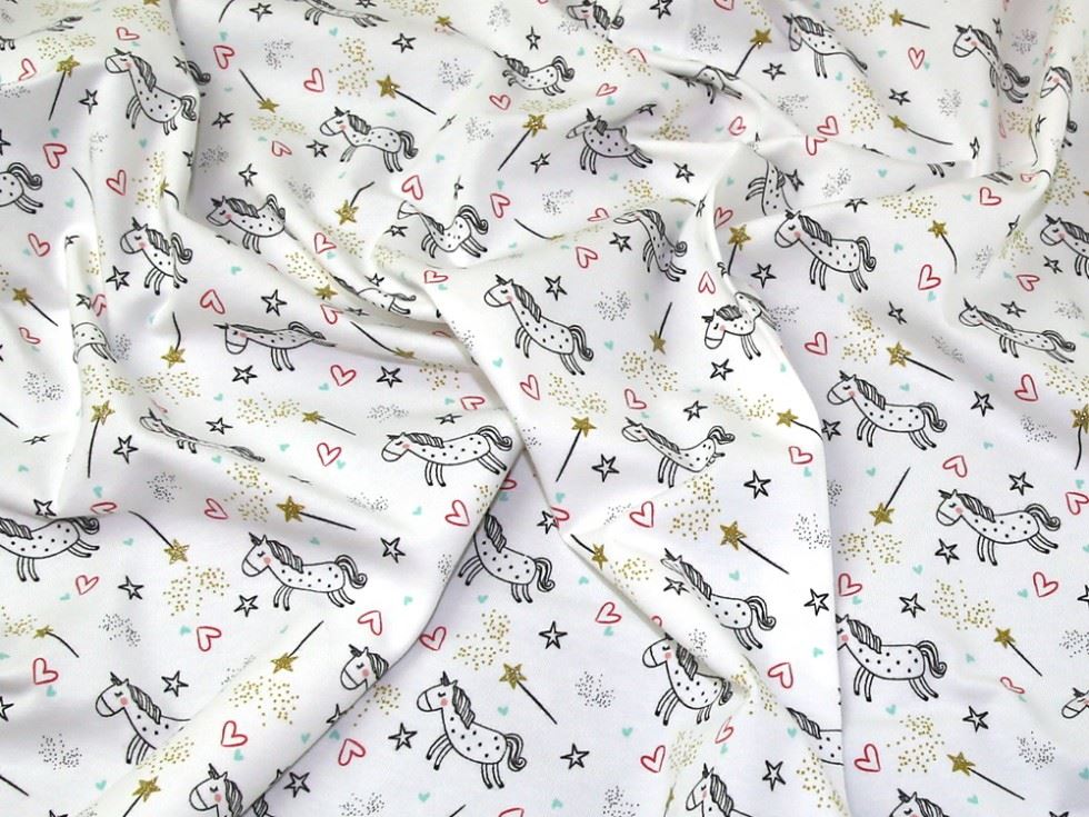John Louden White Lurex Loop Back French Terry Stretch Knit Fabric