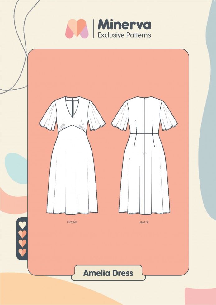 Minerva Exclusive Light Sewing Pattern Amelia Dress