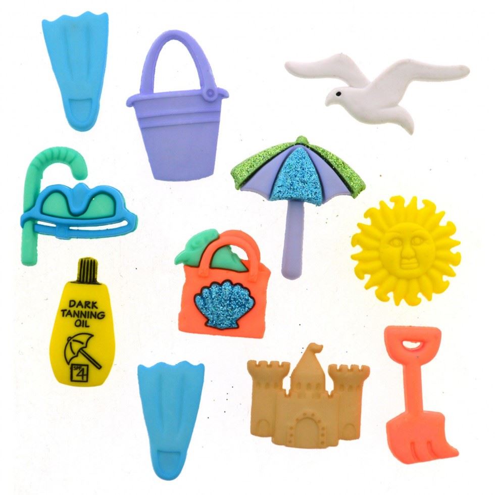 Dress It Up At The Beach Buttons