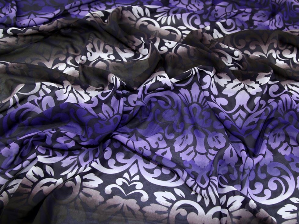 John Kaldor Purple Ice Sheer Chiffon Fabric
