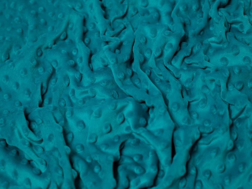 Minerva Core Range Turquoise Heavy Embossed Dimple Plush Fleece Fabric
