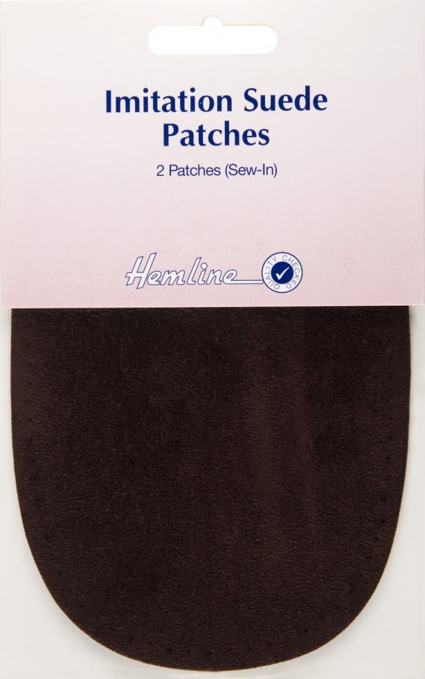 Hemline Brown Imitation Suede Patches
