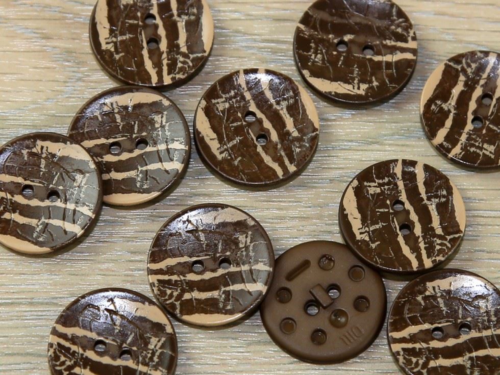 Dill Round Texture Buttons (Value Pack) Brown
 