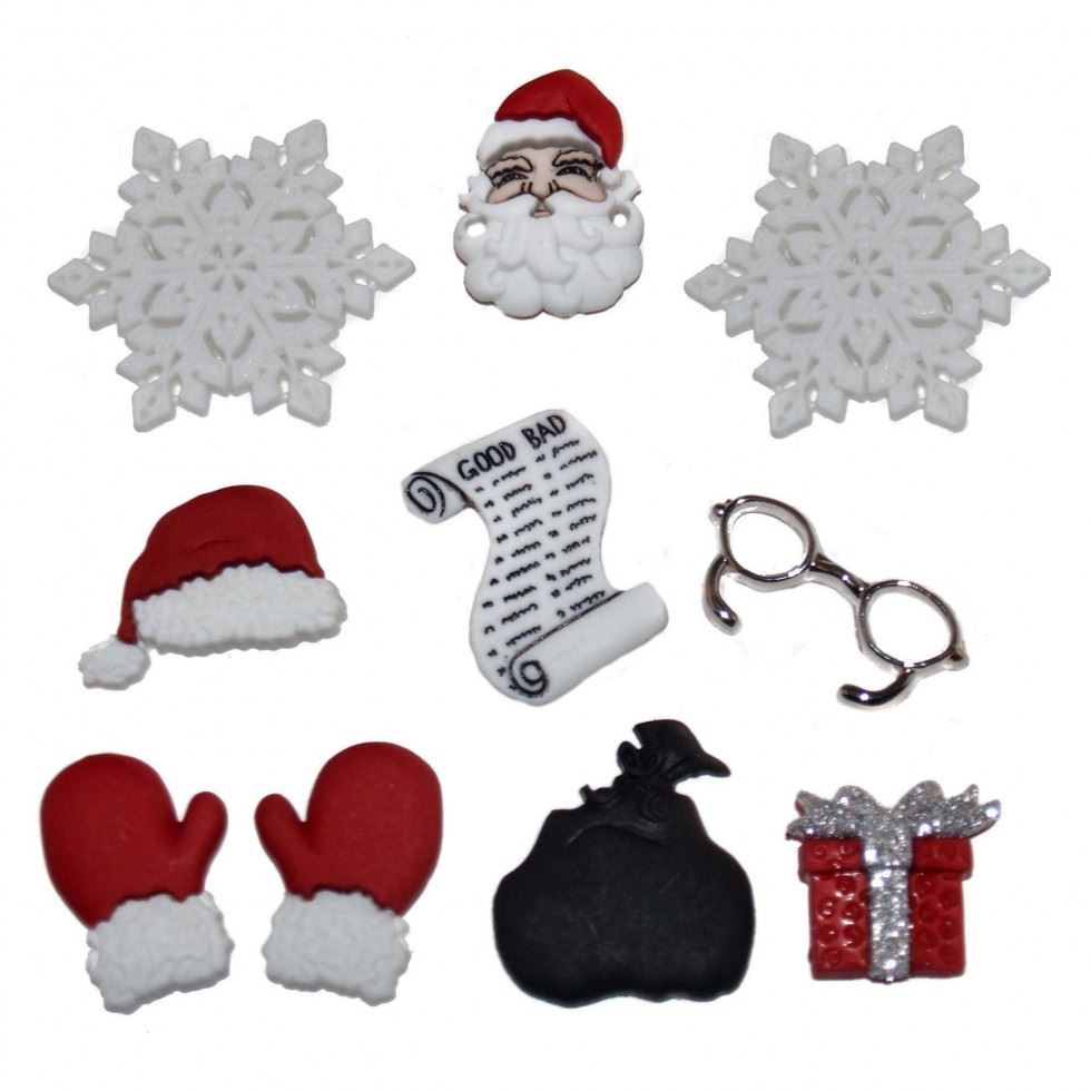Dress It Up Christmas Santa Buttons
 