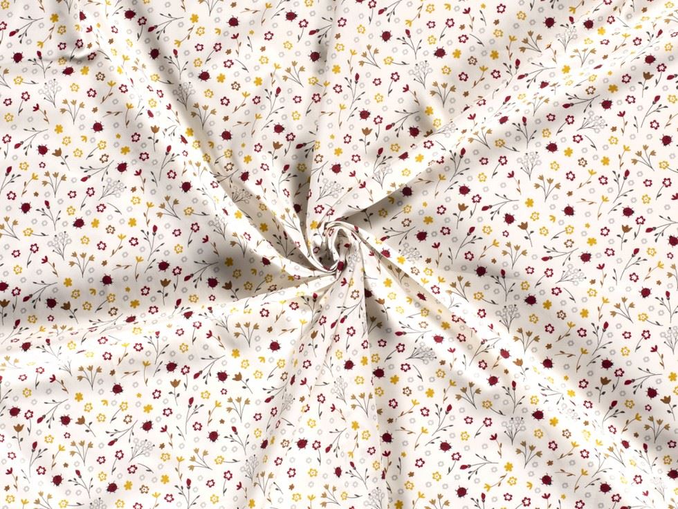 100% Cotton Poplin Fabric Cream
 