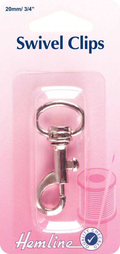 Hemline Silver Swivel Clip Fasteners