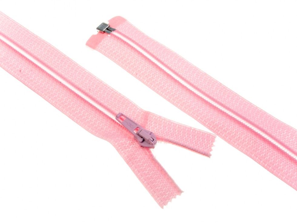 Nylon Open End Coat Zips Pale Pink
 