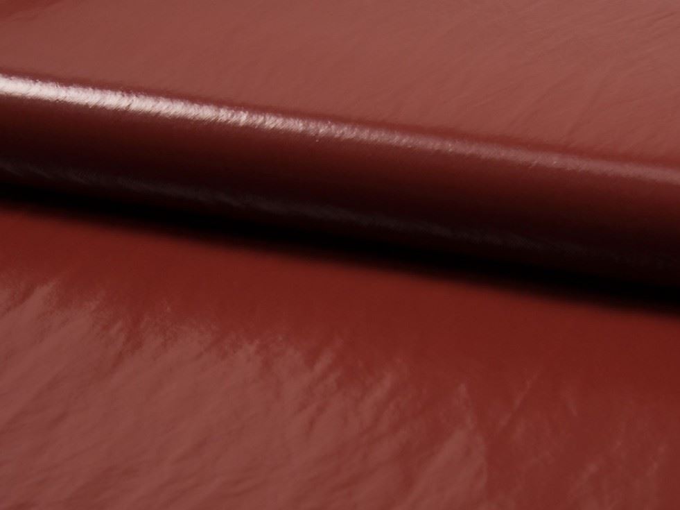 Deadstock Creased PU Vinyl Fabric Rust
 