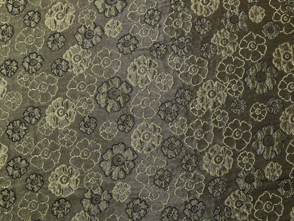 Deadstock Metallic Woven Brocade Fabric Gold
 
