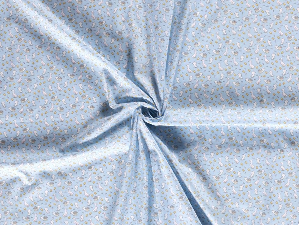 Blue 100% Cotton Poplin Fabric