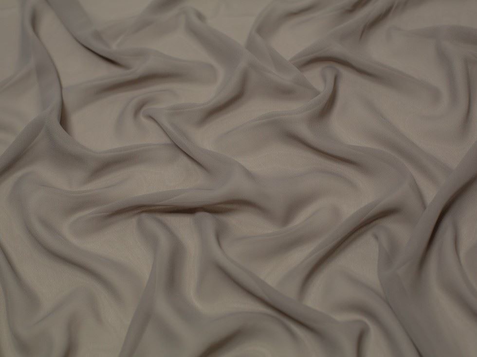 Minerva Core Range Pewter Sheer Chiffon Fabric