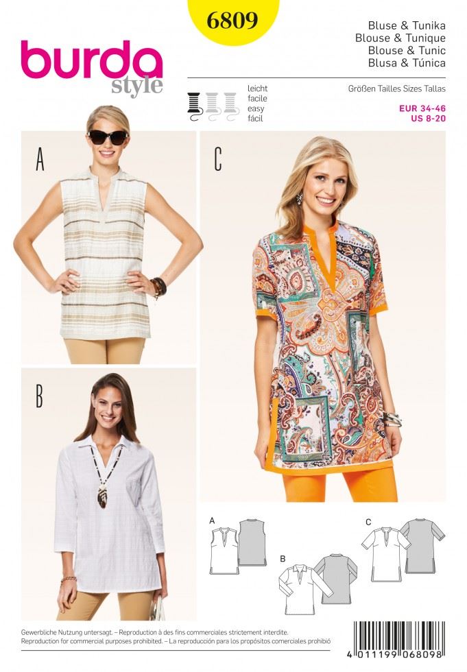 Burda Paper Sewing Pattern 6809
 