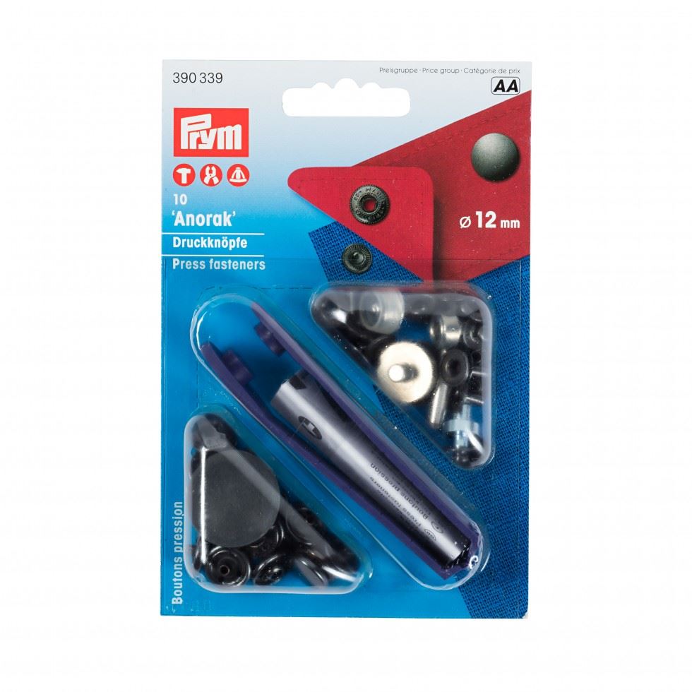 Prym Black Oxidized Anorak Snaps Press Fasteners